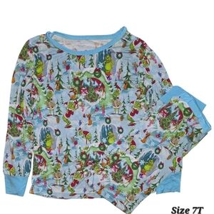 Grinch Bamboo PJs Long Sleeve & Pants Set Unisex Size 7